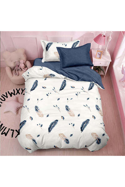 CasaDesteapta.ro Lenjerie de Pat 4 Piese din Bumbac 100%, pentru Pat Single, ...
