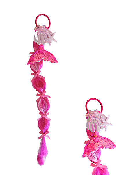 Liliza Accessories Deniz Kızı Konseptli Peruk Saçlı Çocuk Lastik Toka