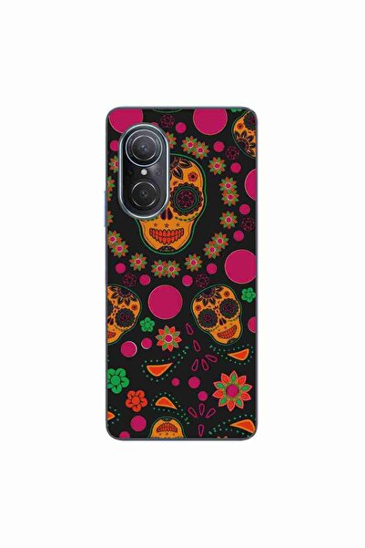 OEM Husa compatibila cu Huawei Nova 9 SE Silicon Gel Tpu Model Halloween Flor...