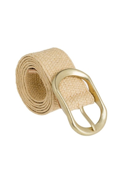 OEM Curea Elastică de Vară pentru Femei, Cataramă Ovală Aurie, Stil Elegant N...