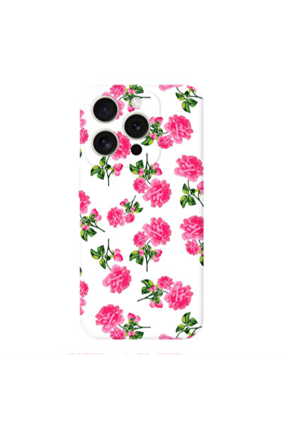 Other Apple iPhone 15 Pro Roses White Transparent Silicone TPU Θήκη