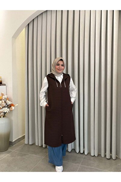 KADO Quilted Vest Brown