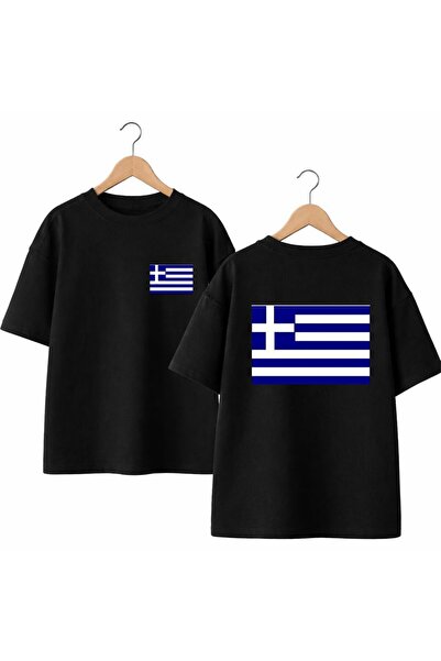 playwear 100% pamučna majica širokog kroja sa okruglim izrezom i grčkom zasta...