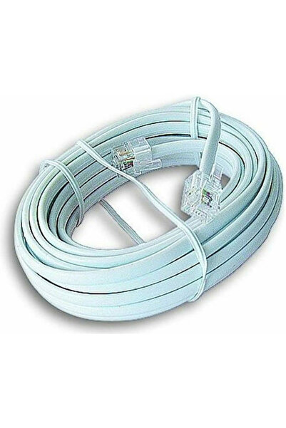 Cablexpert Επίπεδο Καλώδιο Τηλεφώνου RJ11 6P4C 3μ Λευκό (ST-TC6P4C-3M)