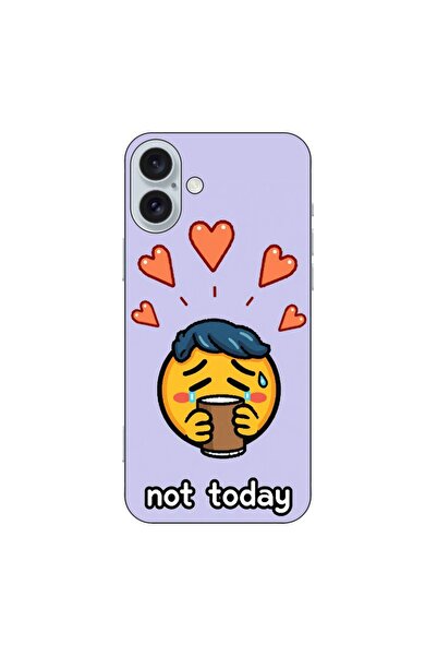 OEM Husa compatibila cu Apple iPhone 16 Plus Silicon Gel Tpu Model Not Today