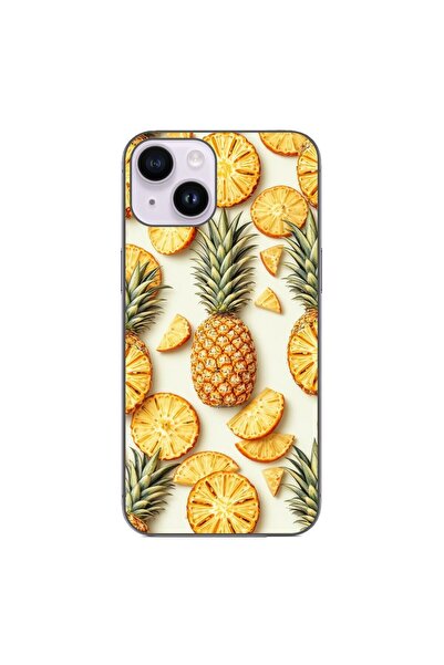 OEM Θήκη συμβατή με Apple iPhone 15 από σιλικόνη gel TPU, μοντέλο Ζουμερό Ανανά