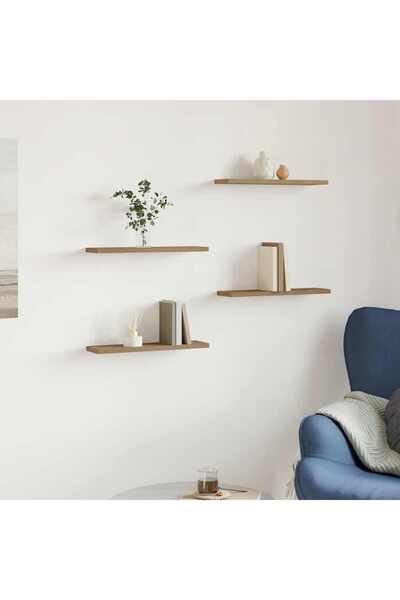 vidaxl Ράφια Τοίχου 4 τεμ. Artisan Δρυς 40x10x1,5εκ. από Επεξεργ. Ξύλο