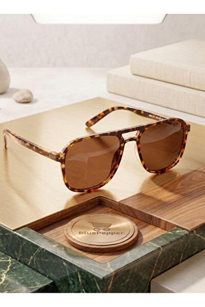 BluePepper Pilot Model Sunglasses Unisex Model Stylish Cut Frame Old Money Ti...