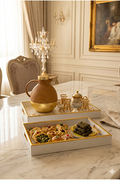 Generic Luxury Tea Pot or Coffee Pot with Serving Trays Elegant and Modern De...