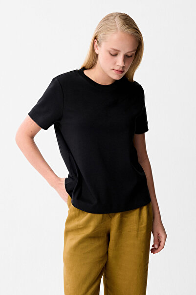 Love My Body Siyah Basic Tshirt
