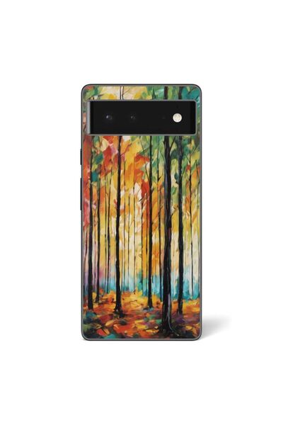 OEM Case compatible with Google Pixel 6 Silicone Gel Tpu Pattern Colored Fore...