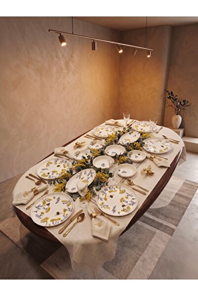 maia Porcelain Maia Porselen Oscar 14 Parça Kahvaltı Seti