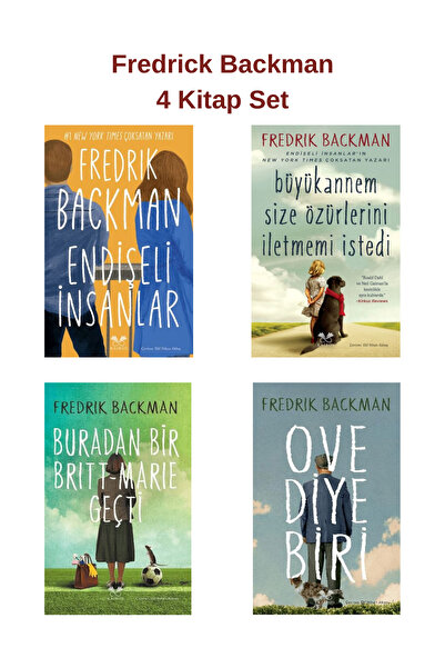 Olimpos Yayınları 4 Kitap / Fredrick Backman Kitapları Seti (Endişeli İnsanla...
