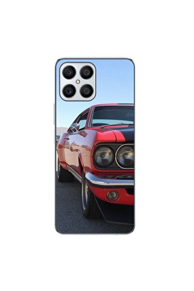 OEM Husa compatibila cu Honor X8 4G Silicon Gel Tpu Model Red Muscle Car