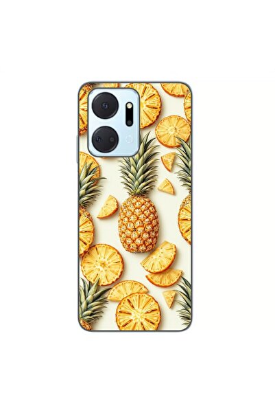 OEM Husa compatibila cu Honor X7a Silicon Gel Tpu Model Juicy Pineapple