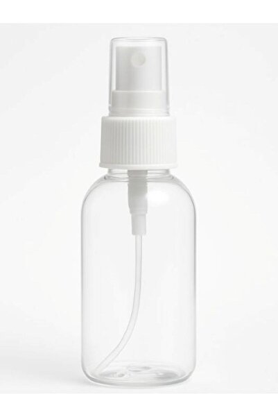 Kozpak Tekli 100 ML Şeffaf Plastik Sprey Şişe Beyaz Parmak Spreyli Kolonya De...