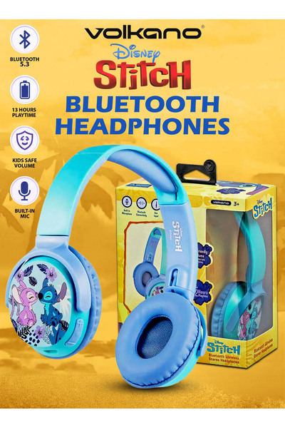 SMD-Volkano Volkano Disney Stitch Bluetooth Wireless Stereo Headphones for Ki...