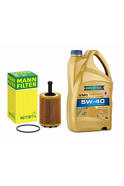 RAVENOL Set Ulei 5w40 VMO + Filtru ulei MANN VAG