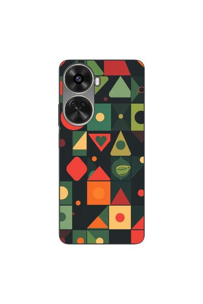 OEM Husa compatibila cu Huawei Nova 12 SE Silicon Gel Tpu Model Retro Shapes