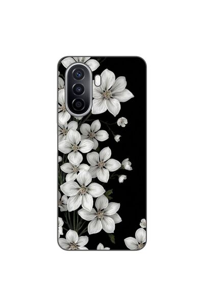 OEM Калъф, съвместим с Huawei Nova Y70, силиконов гел TPU модел, чисто бели ц...