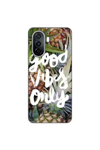 OEM Husa compatibila cu Huawei Nova Y70 Silicon Gel Tpu Model Good Vibes Only