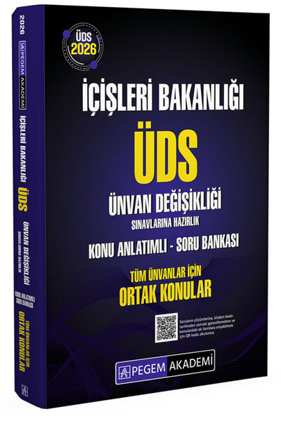 Pegem Akademi Yayıncılık 2026 İçişleri Bakanlığı ÜDS Ünvan Değişikliği Sınavl...