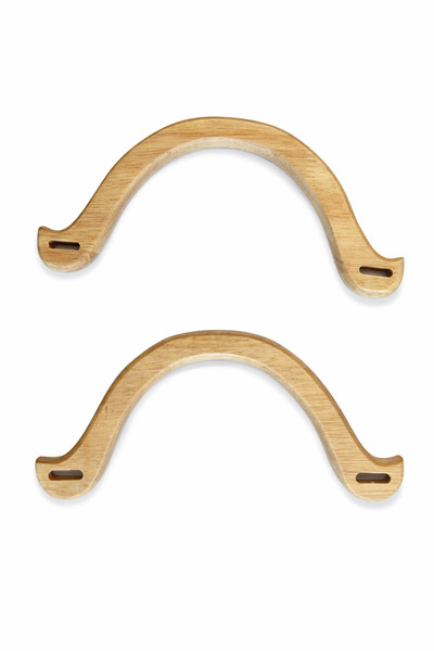 iğne izi 22.5X11 cm Wooden Bag Handle Beige – Wooden Bag Handle 2 Pieces
