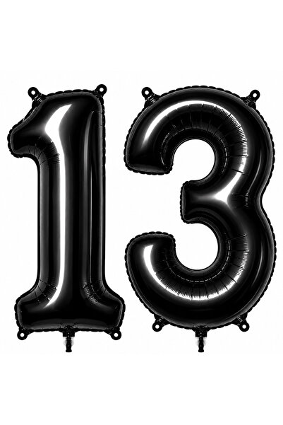 BeySüS 13 Foil Balloons Black Color (76 cm)