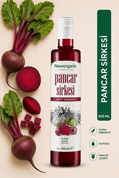 New Organic Geleneksel Pancar Meyve Sirkesi 500ml || Katkısız ve Koruyucusuz