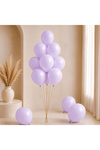 BeySüS Lilac Color Latex Pastel Balloons (30 cm) - 100 Pieces