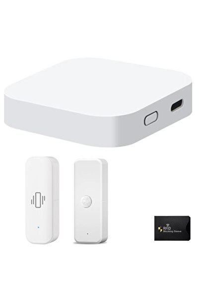 UnderShop Set Smart Home cu Hub Gateway WiFi Zigbee Bluetooth, 1 Senzor de Mi...