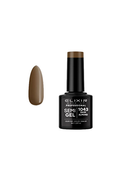 Elixir SEMI GEL (ΗΜΙΜΟΝΙΜΟ ΒΕΡΝΙΚΙ) - 1043 (DARK ALMOND) 8ML