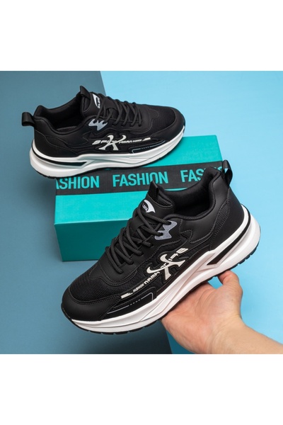 Modlet.ro Men's black lace-up sneakers ION1