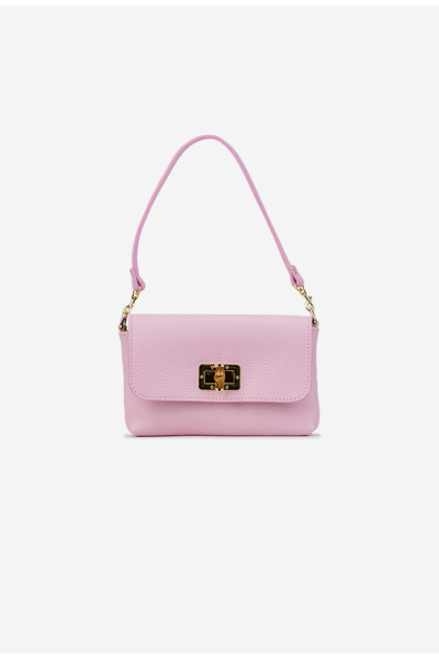 Dasha Pink textured Leather women's purse