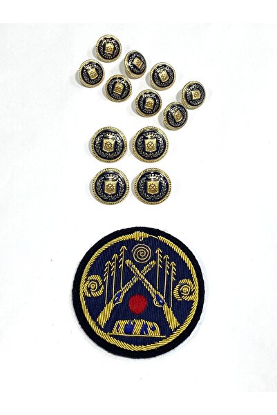 karantuhafiye Blazer Jacket Button and Emblem Set / Emblem Set / Gold Navy Blue