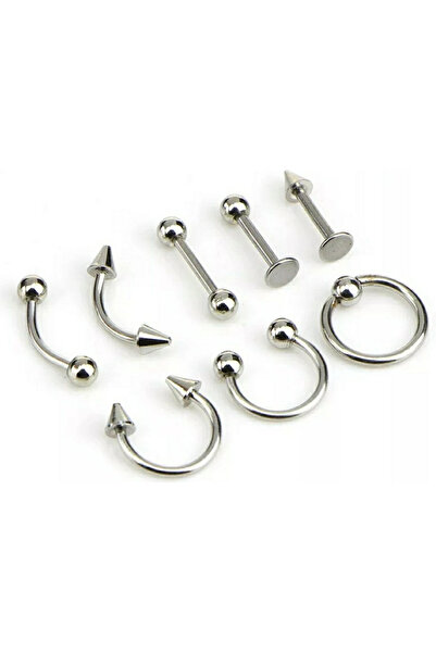 AMALFİ Σετ αξεσουάρ για σκουλαρίκια piercing, σκουλαρίκια piercing από ατσάλι