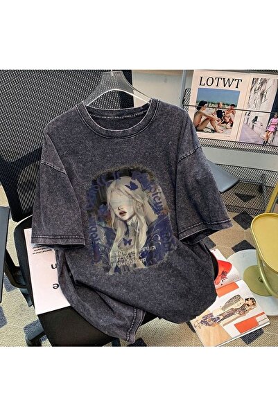 bellanova Unisex Oversize Printed T-Shirt Streetwear Comfortable Fit Daily Pr...