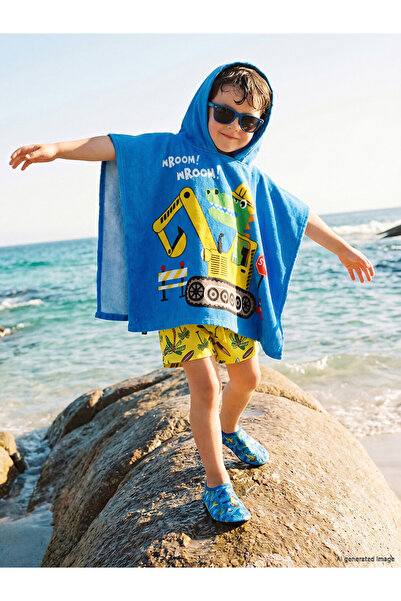 LC Waikiki Esvab • Modern & Distinctive Printed Baby Boy Poncho Towel