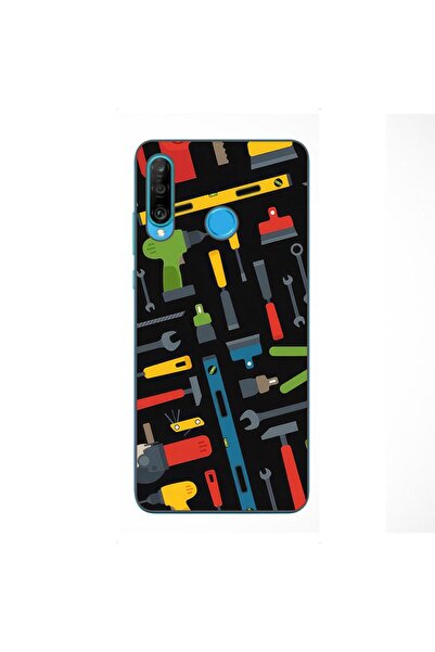 OEM Husa compatibila cu Huawei P30 Lite Silicon Gel Tpu Model Unelte Pattern