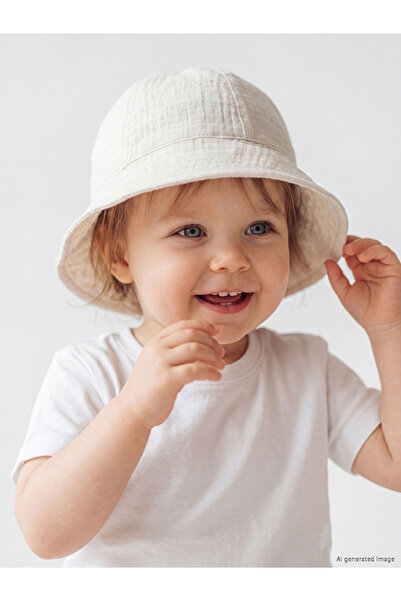 LC Waikiki Vizyon New Season White Baby Girl Bucket Hat