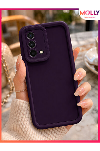 Molly Oppo A74 İçin Derin Mor Kenarları Kalın Pan Silikon Kılıf