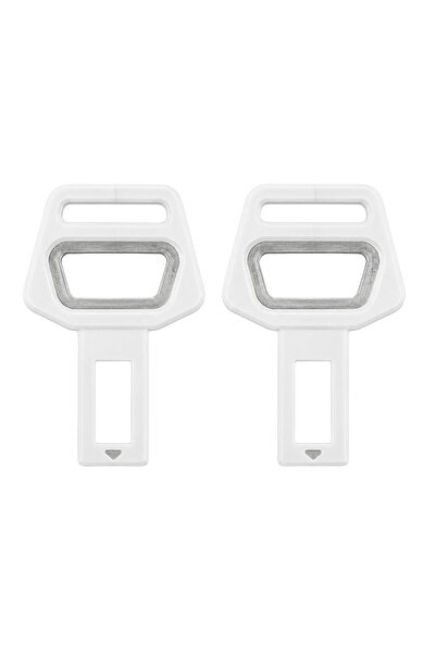 OEM Metal Detaylı Lüks Araç İçi Toka - Beyaz (2 Adet)
