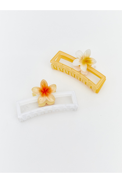 LC Waikiki Set de agrafe de păr florale pentru femei, set de 2