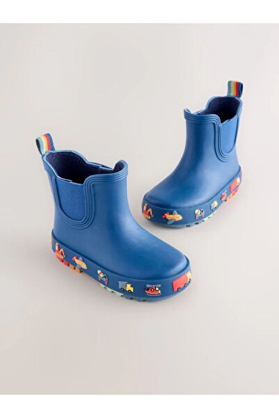 Next Baby Blue Transport Patterned Rain Boots