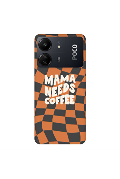 Other Xiaomi Poco C65 Mama needs coffee Transparent Silicone TPU Θήκη