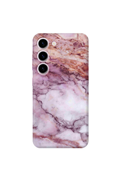 Other Samsung S23 Plus Marble Brown And Pink Transparent Silicone TPU Θήκη
