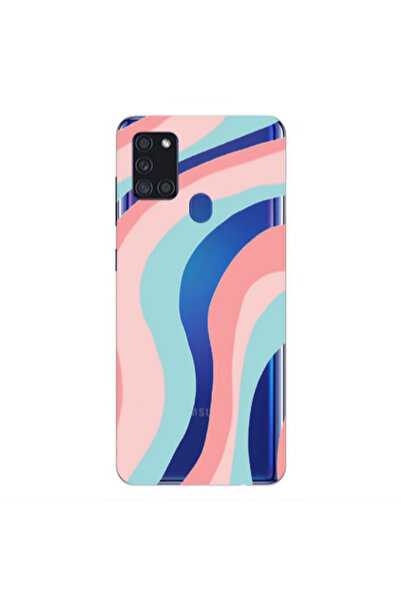Other Samsung A21S Colored lines Transparent Silicone TPU Θήκη
