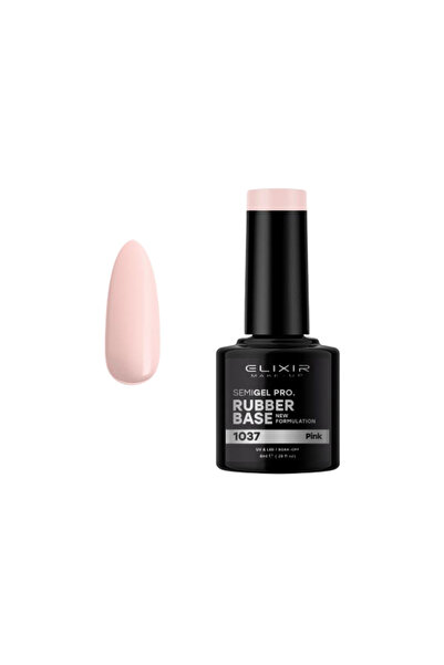 Elixir SEMI GEL (ΗΜΙΜΟΝΙΜΟ ΒΕΡΝΙΚΙ) RUBBER BASE 1037 (Pink) 8ML