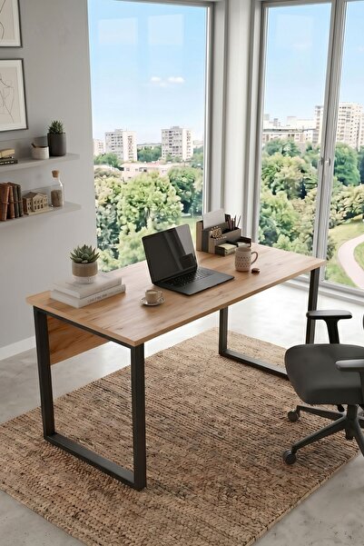 Yurupa Dante 140x60 Metal Ayaklı Çalışma Masası Ofis Bilgisayar Masası Sepet ...