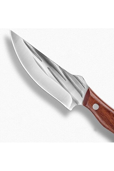 OEM Cuțit universal pentru carne, mâner din lemn și teacă maro, 21 cm x 10 cm...